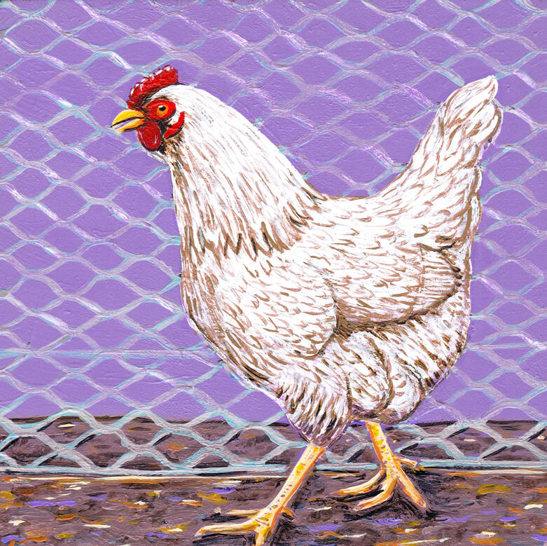 White Rock Original Acrylic Painting 6" x 6" - $60